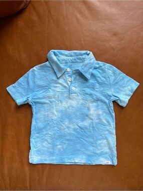 GAP Kids Bleached Blue Cotton Polo, 3T